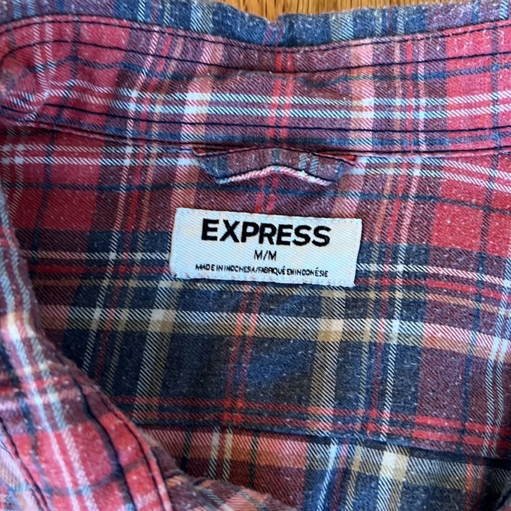 Express Plaid Button Down - Picture 2 of 4